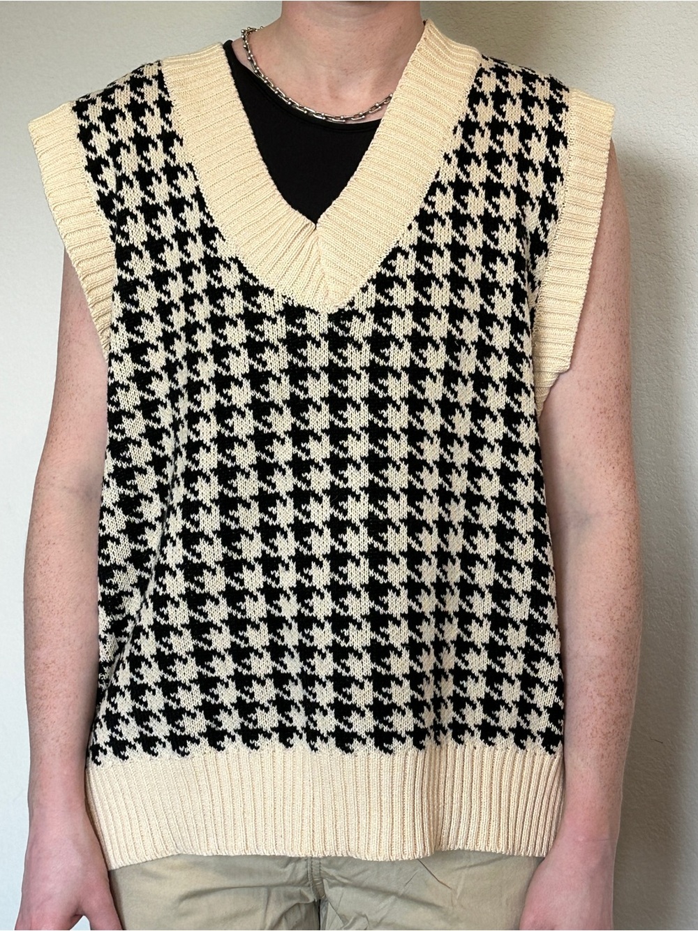 Herringbone sweater vest